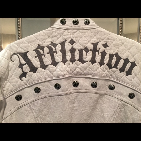affliction leather jacket buckle